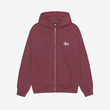 Stüssy Basic Zip Hoodie Oxblood