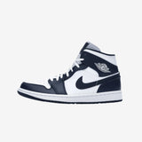 Air Jordan 1 Mid White Metallic Gold Obsidian